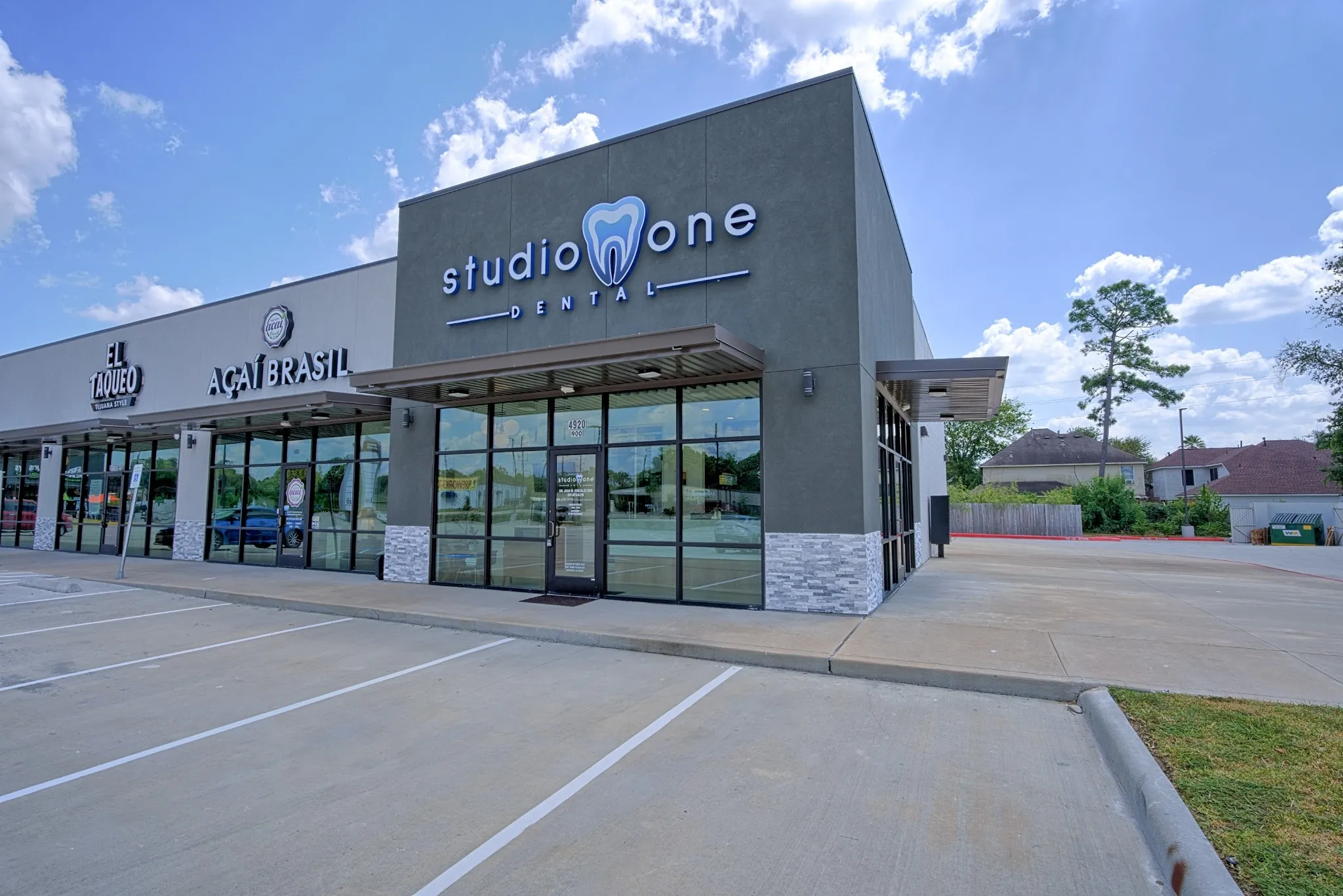 Front exterior of Studio One Dental dental office in Humble, TX