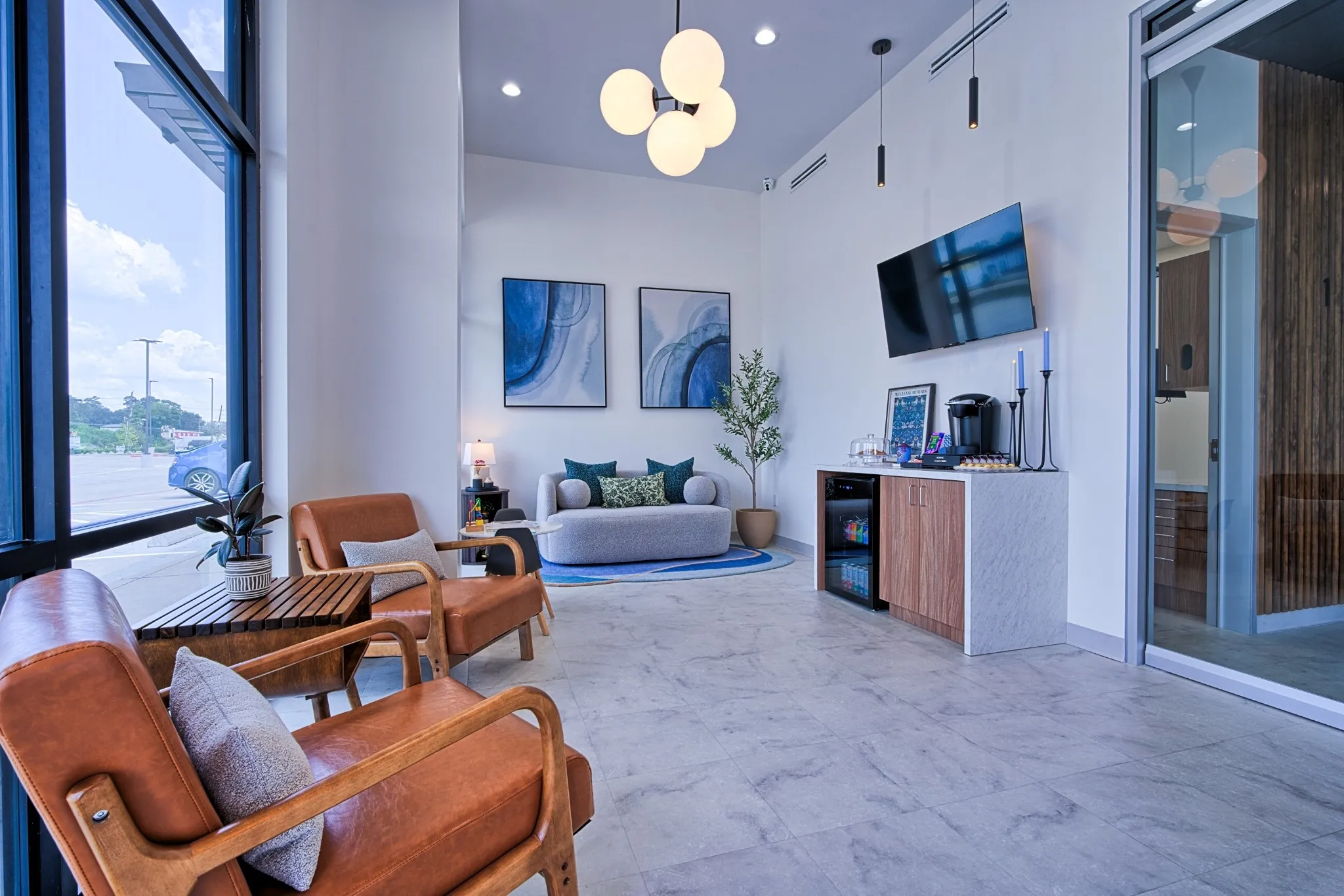 Patient comfort area at Studio One Dental in Humble, TX