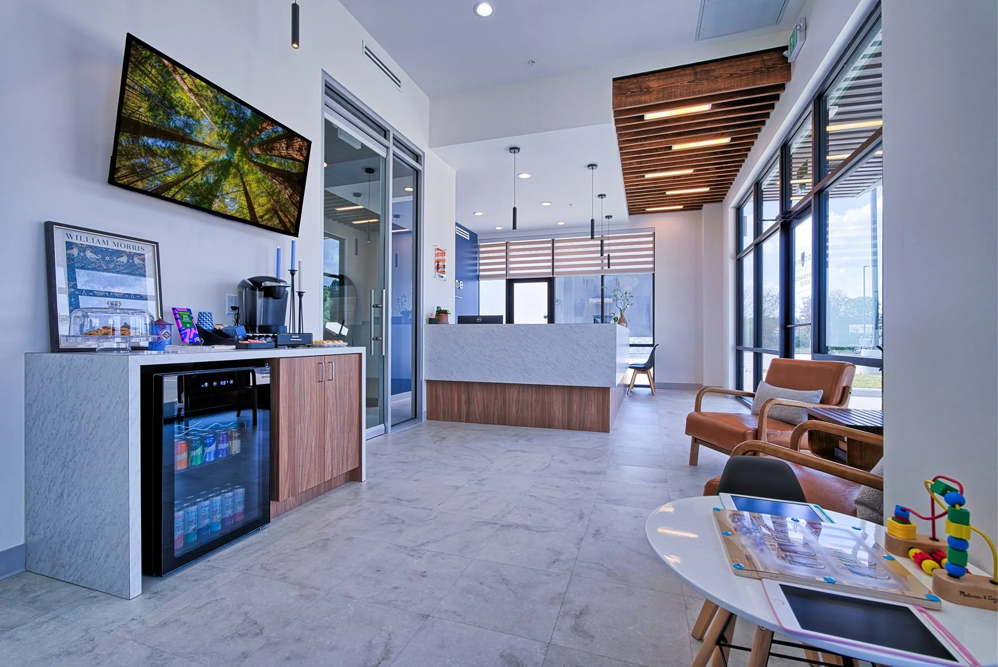 Warm Reception Area